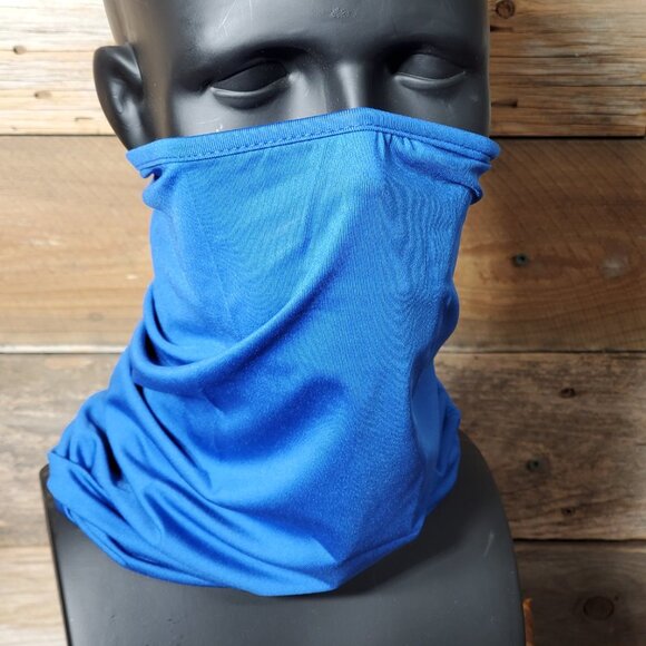 Set of 3 Unisex Black, Gray & Blue Tube Mask Neck GAITER Dust Shield Seamless - Picture 4 of 7